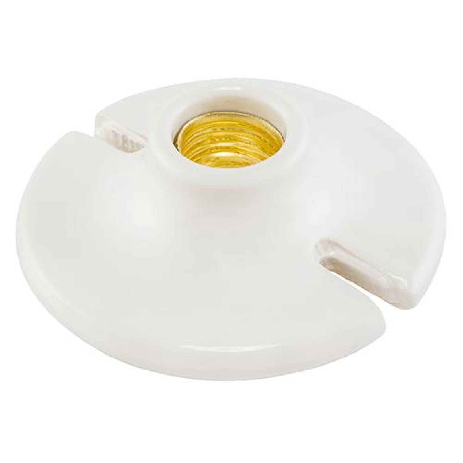 Portalámpara de porcelana 102 mm, casquillo latón 