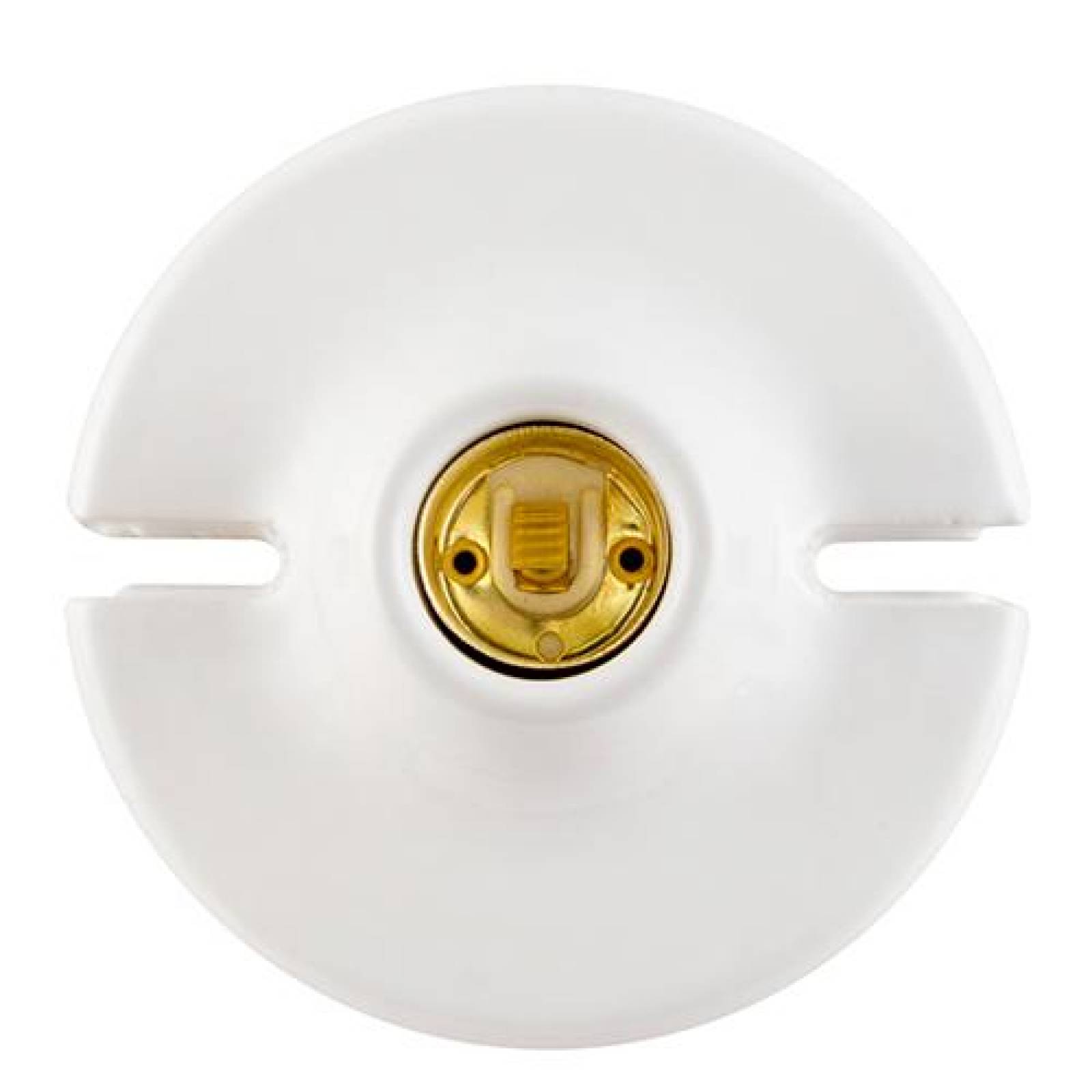 Portalámpara de porcelana 102 mm, casquillo latón 