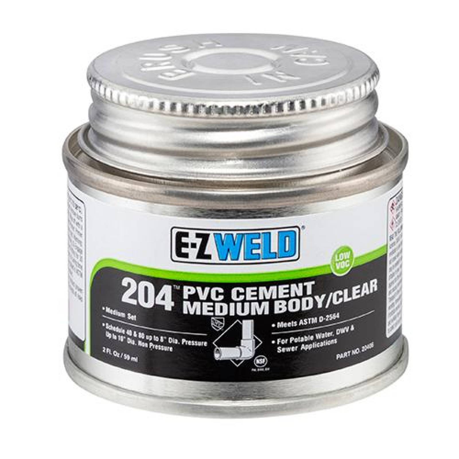 Cemento PVC C80, mod. 204 azul, E-Z WELD 475ml 