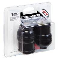 Portalámpara De Baquelita Sencillo Con Rosca Blister 2