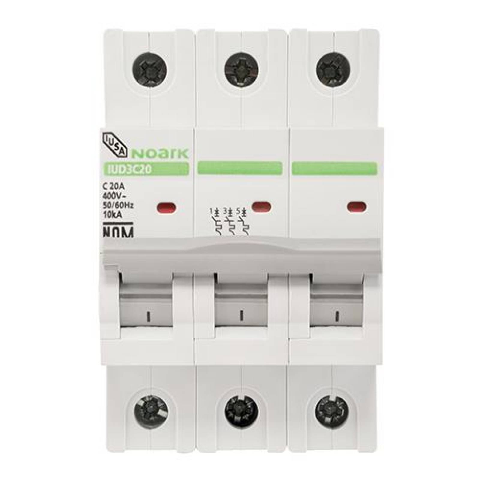 Interruptor termomagnético DIN 3 polos, 25 A 