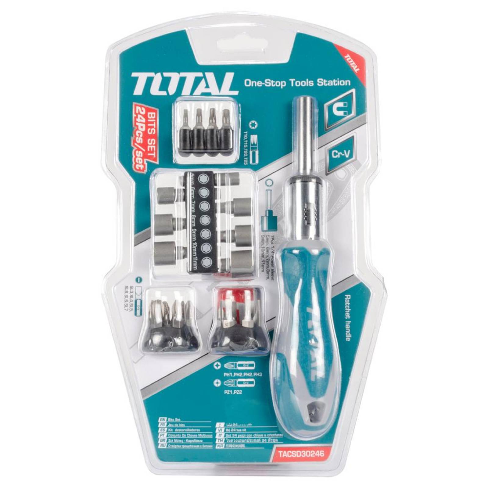 Desarmador Tipo Matraca con 16 Puntas y 7 Dados