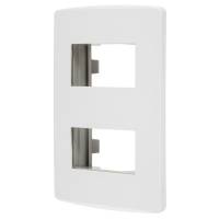 Placa Scudetto Prime De 2 Ventanas Blanco Brillante
