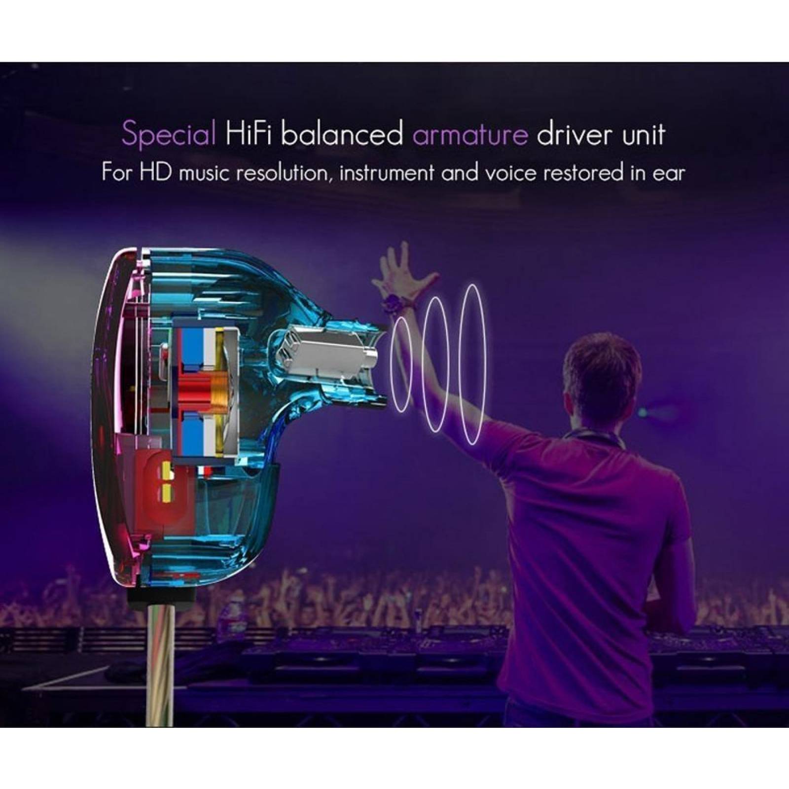 Audífonos Híbridos BINDEN KZ ZST Pro Dual Drivers Gamer Candy