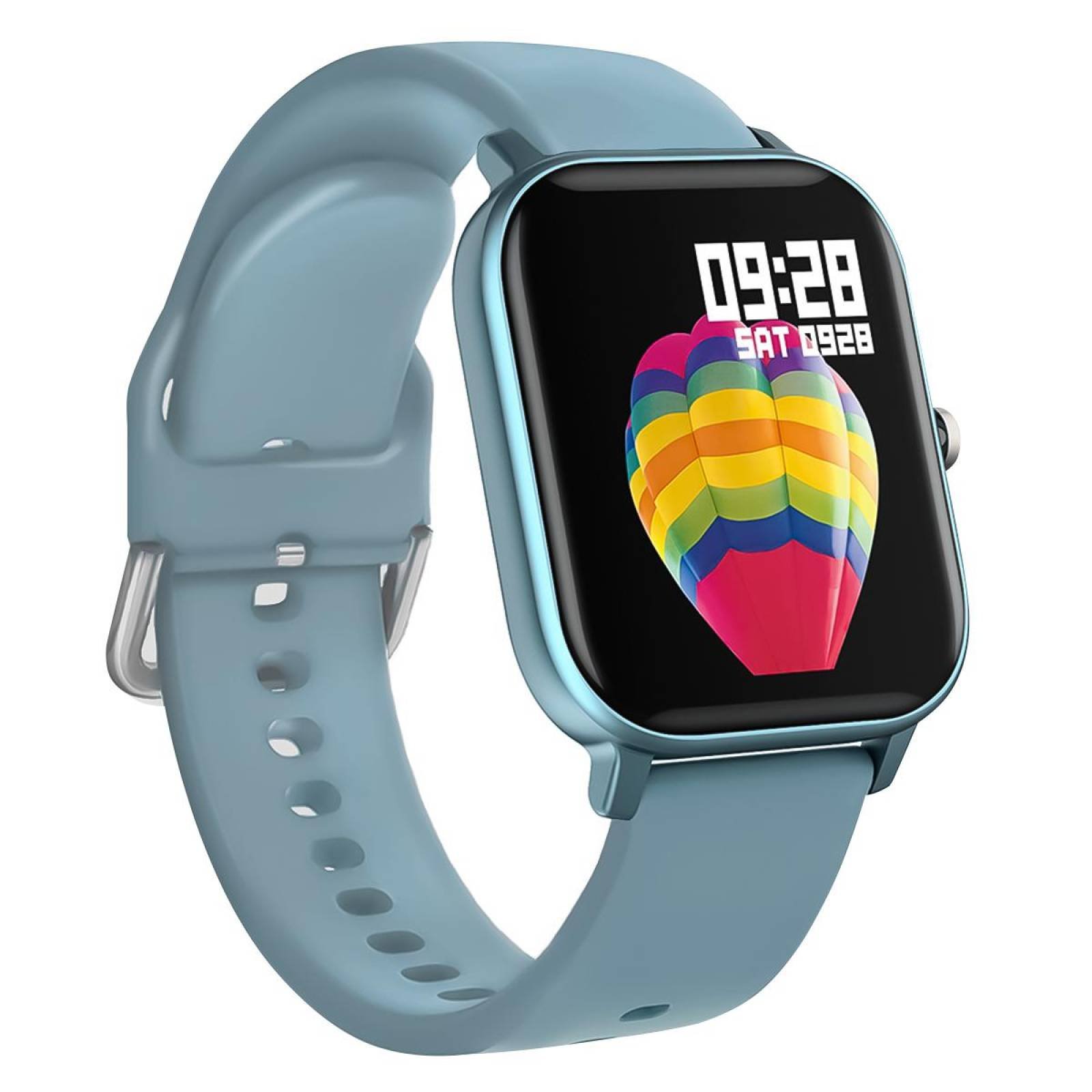 Smartwatch BINDEN P8 Salud y Deportes iOS/Android, Gris Azul completo