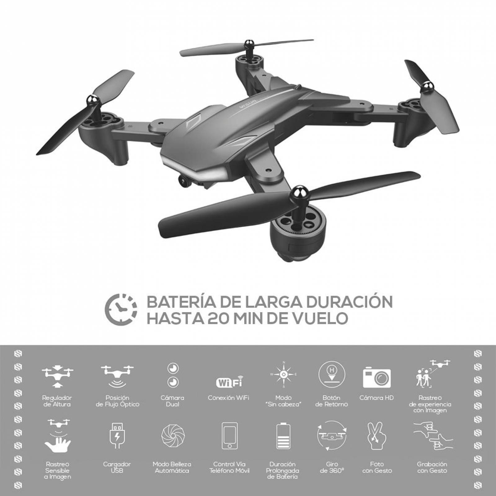 Drone Visuo Xs816 Con Cámara Full Hd Black 