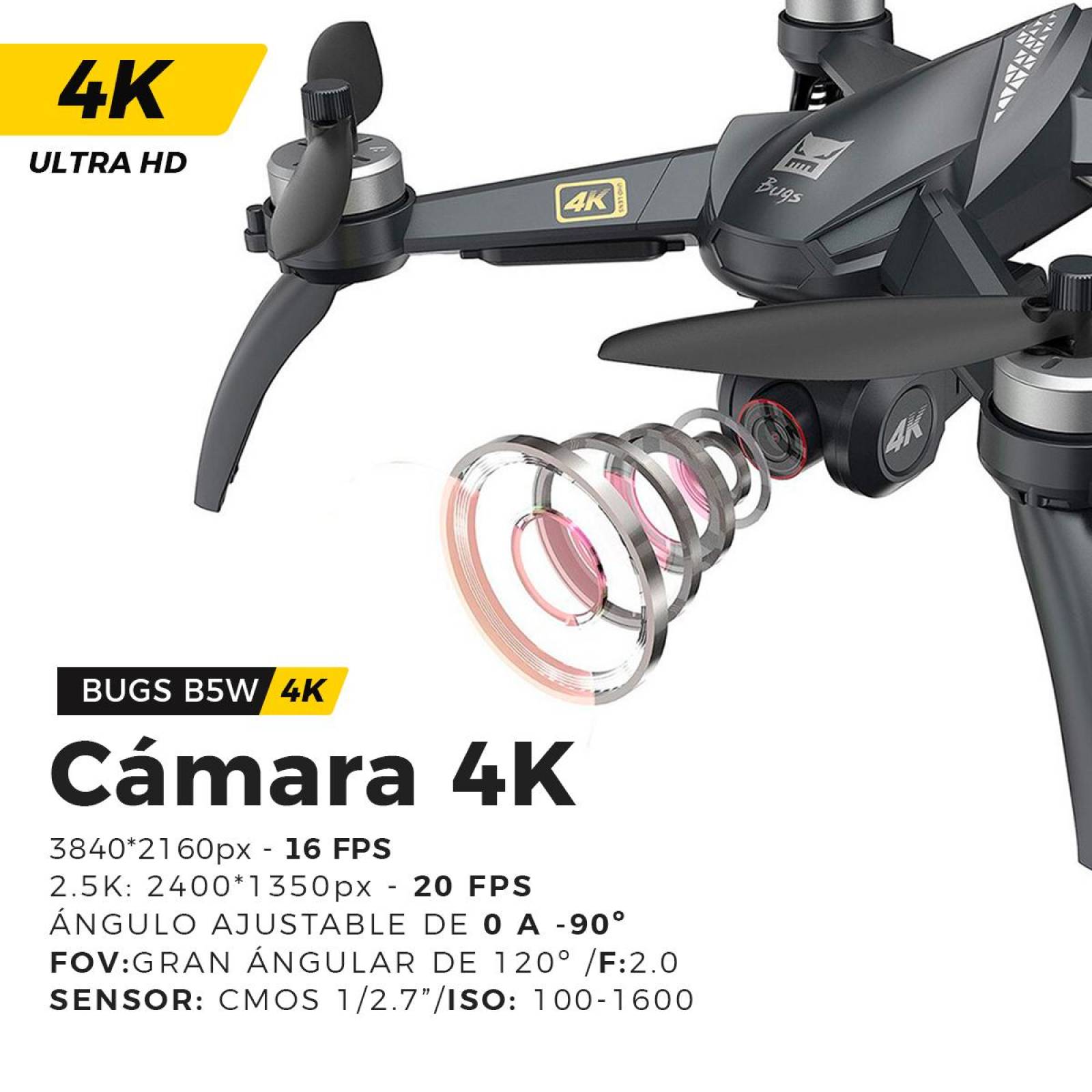 Drone Binden B5w Con Cámara 4k 90
