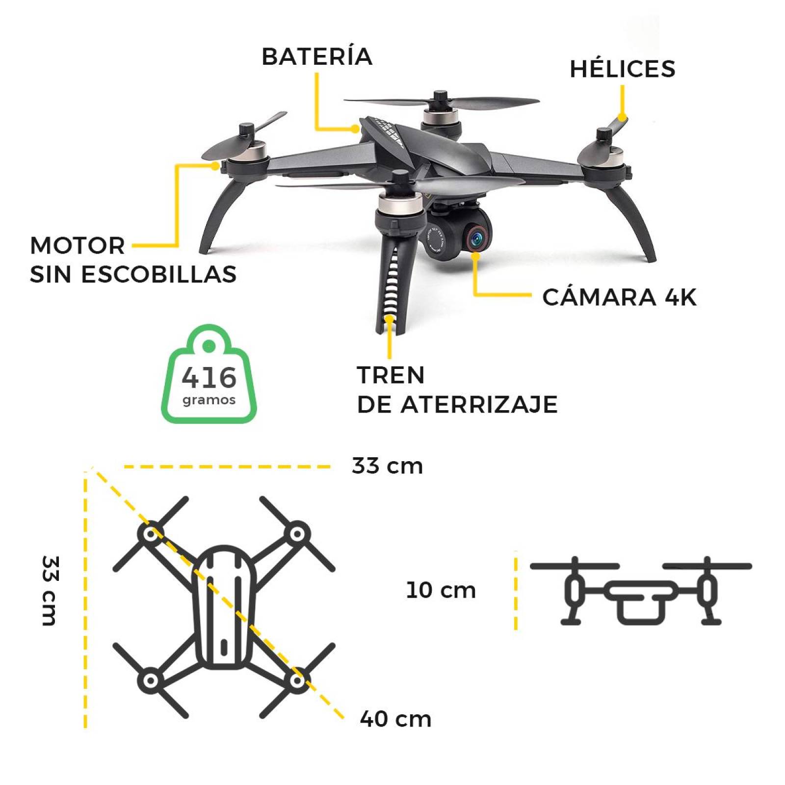 Drone Binden B5w Con Cámara 4k 90