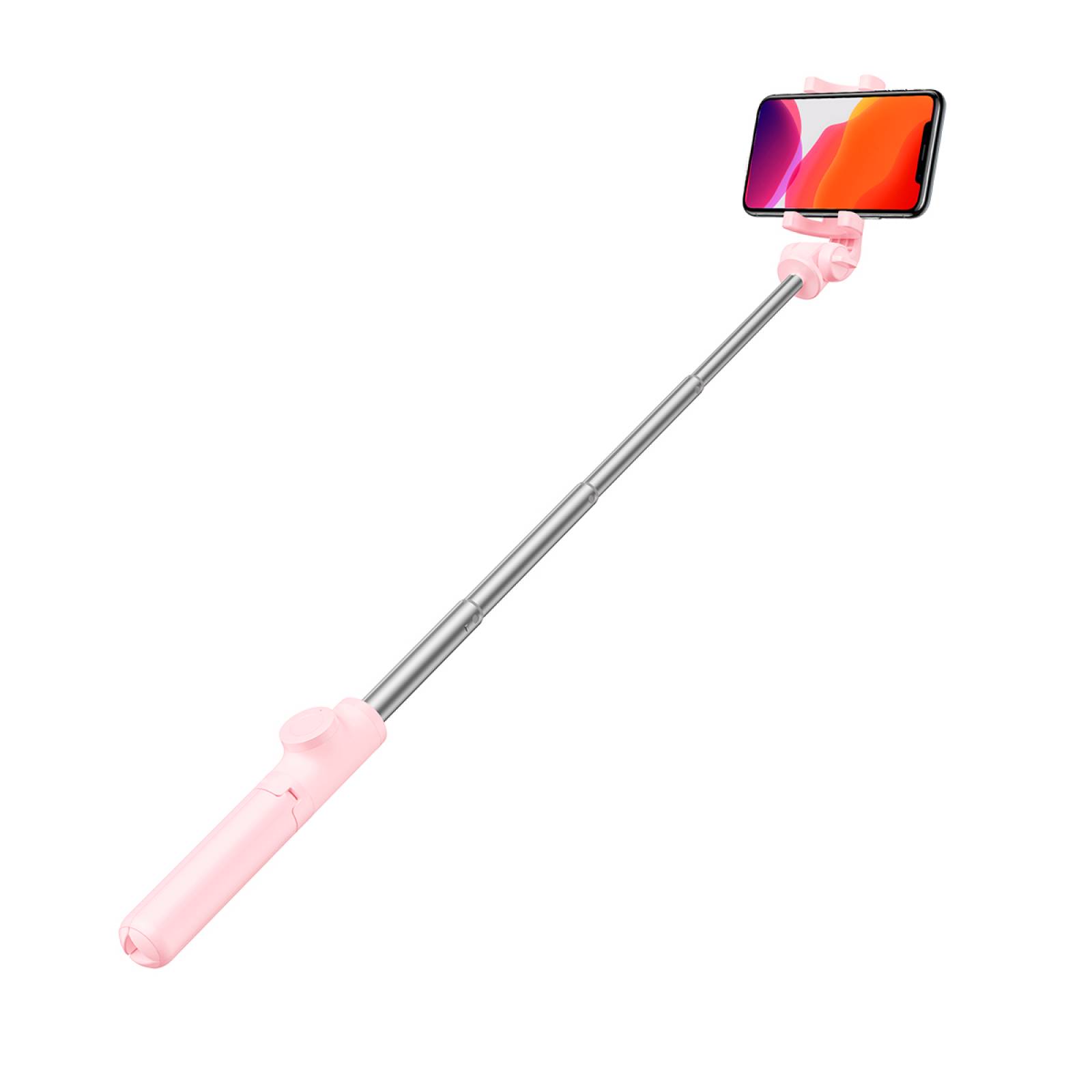 Selfie Stick BINDEN E01 2 en 1 Control BT Plegable Rosa