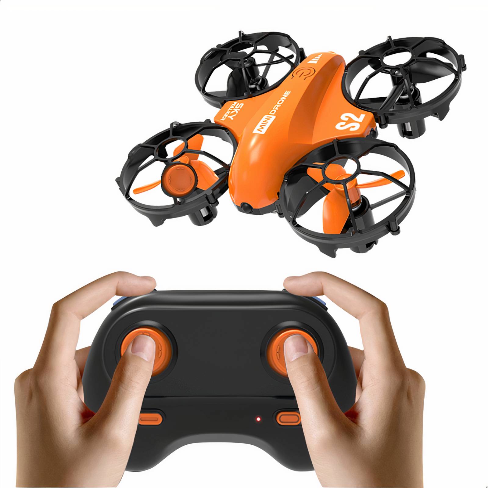 Mini Drone Recreativo BINDEN S2 para Niños y Principiantes Naranja