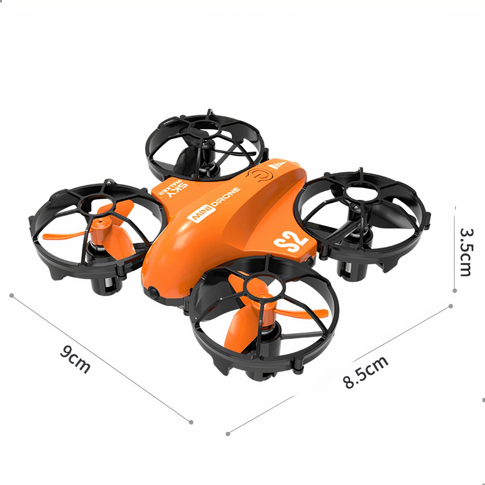 Mini Drone Recreativo BINDEN S2 para Niños y Principiantes Naranja