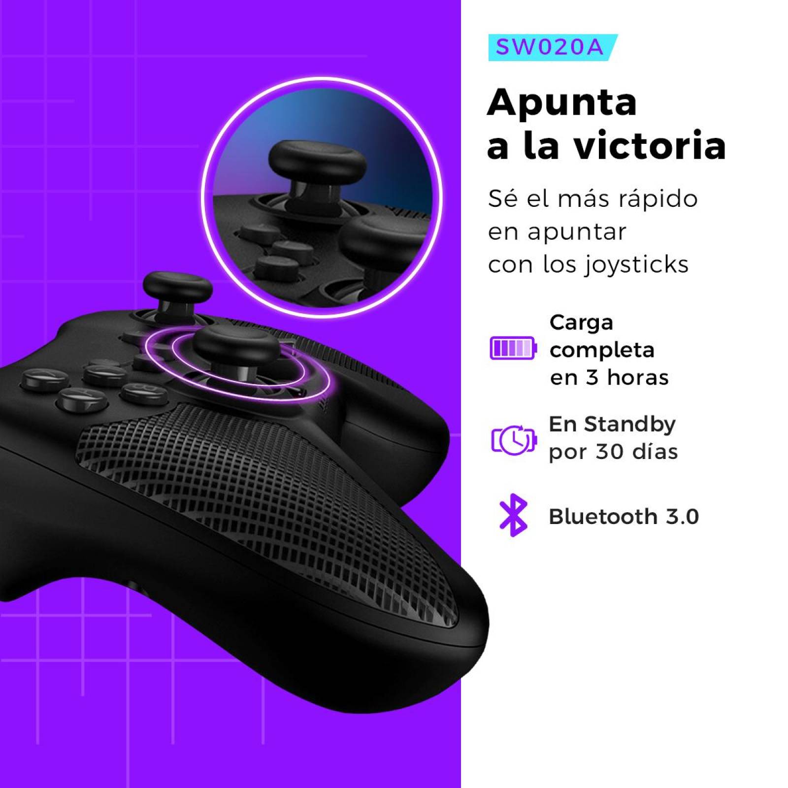 Control BINDEN Ares 020 Gamepad para Nintendo Switch/Android Azul