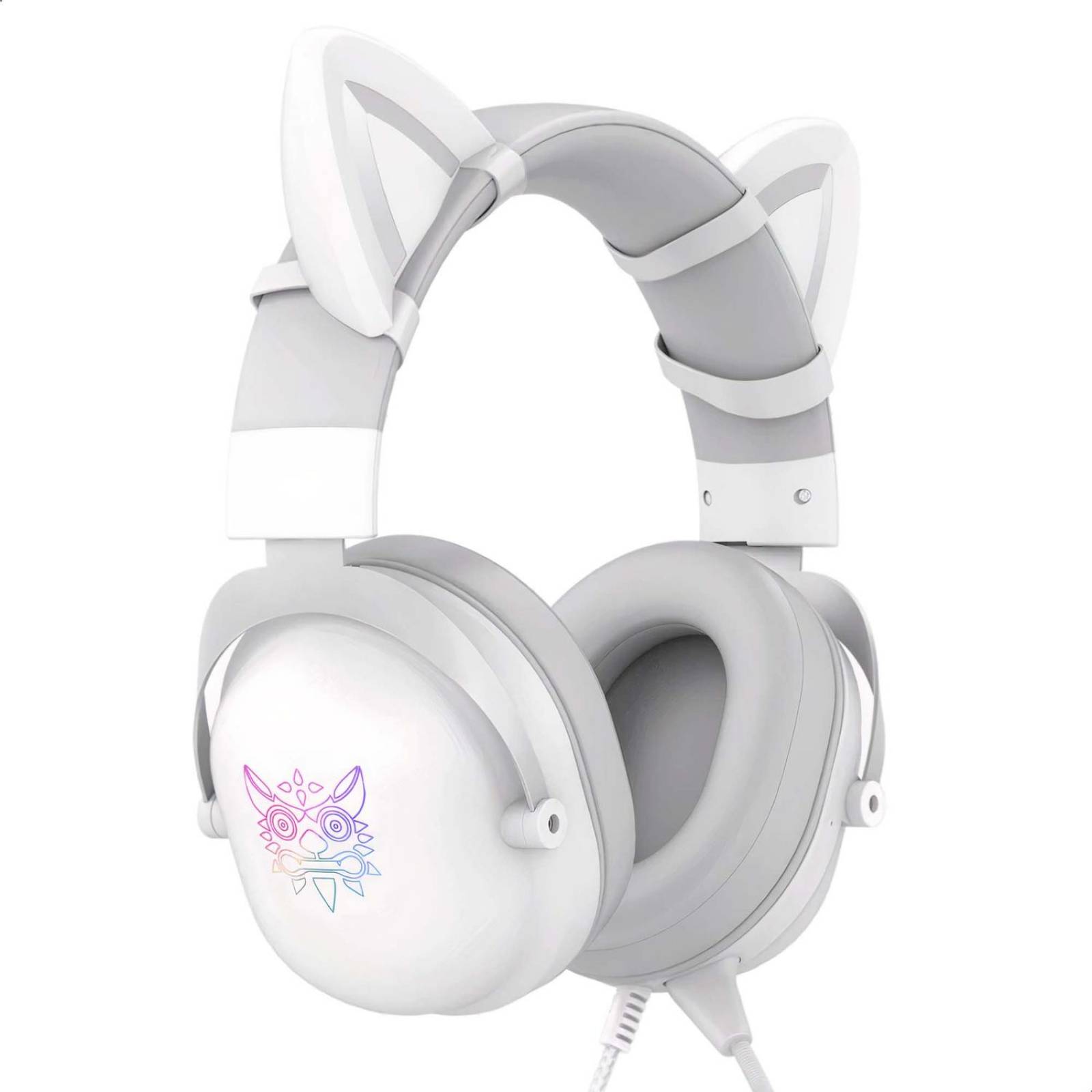 Audífonos Gamer BINDEN X11 con Orejas de Gato y Micrófono Blanco