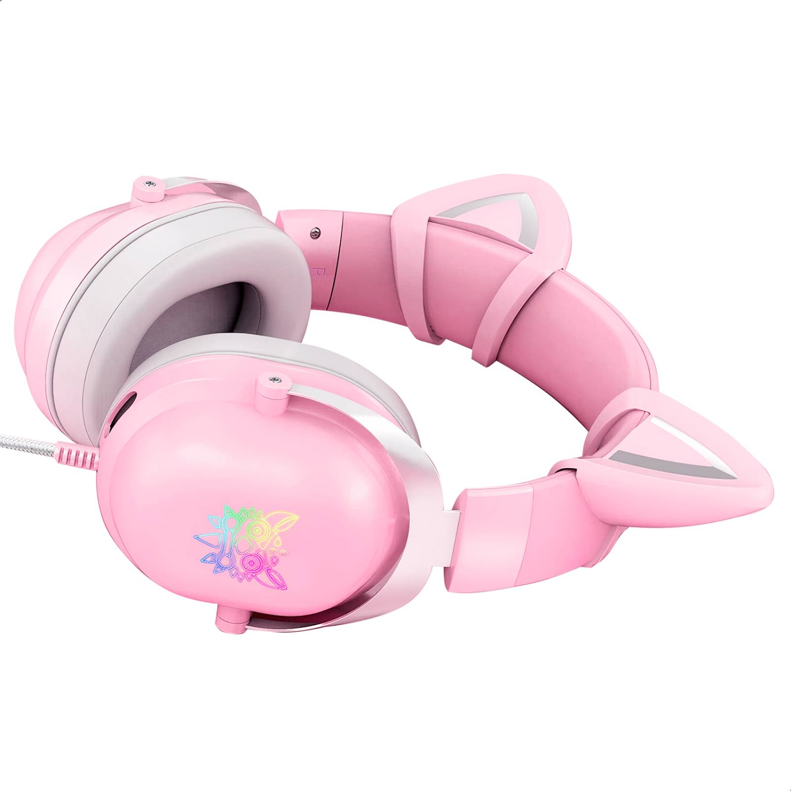 Audífonos Gamer BINDEN X11 con Orejas de Gato y Micrófono Blanco