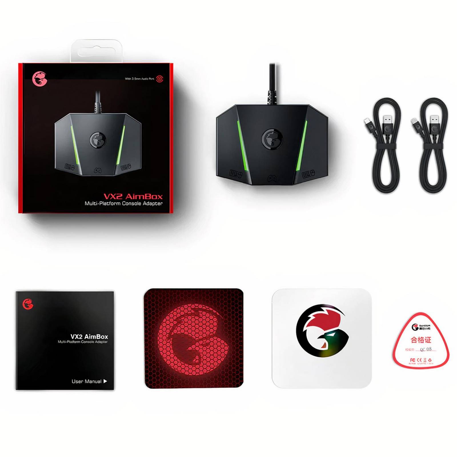 Adaptador Gamer de Teclado y Mouse BINDEN VX2 AimBox para Consolas de Juegos 