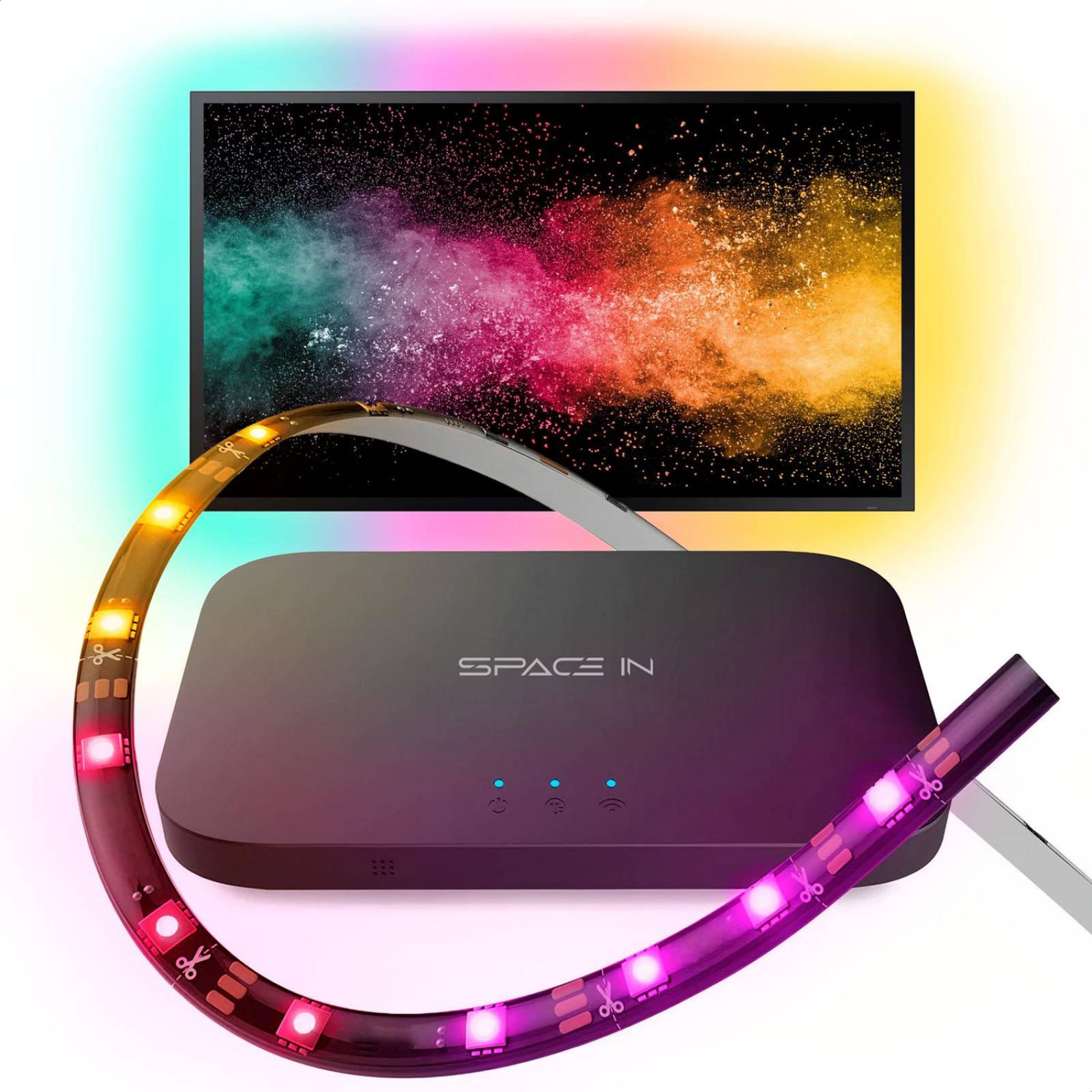 Tira Led Inteligente BINDEN SPACE IN para TV Hasta 90" 