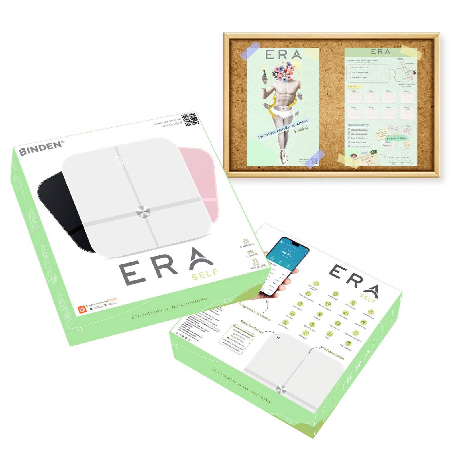 Báscula Inteligente BINDEN ERA Self 18 Mediciones App BINDEN Negro