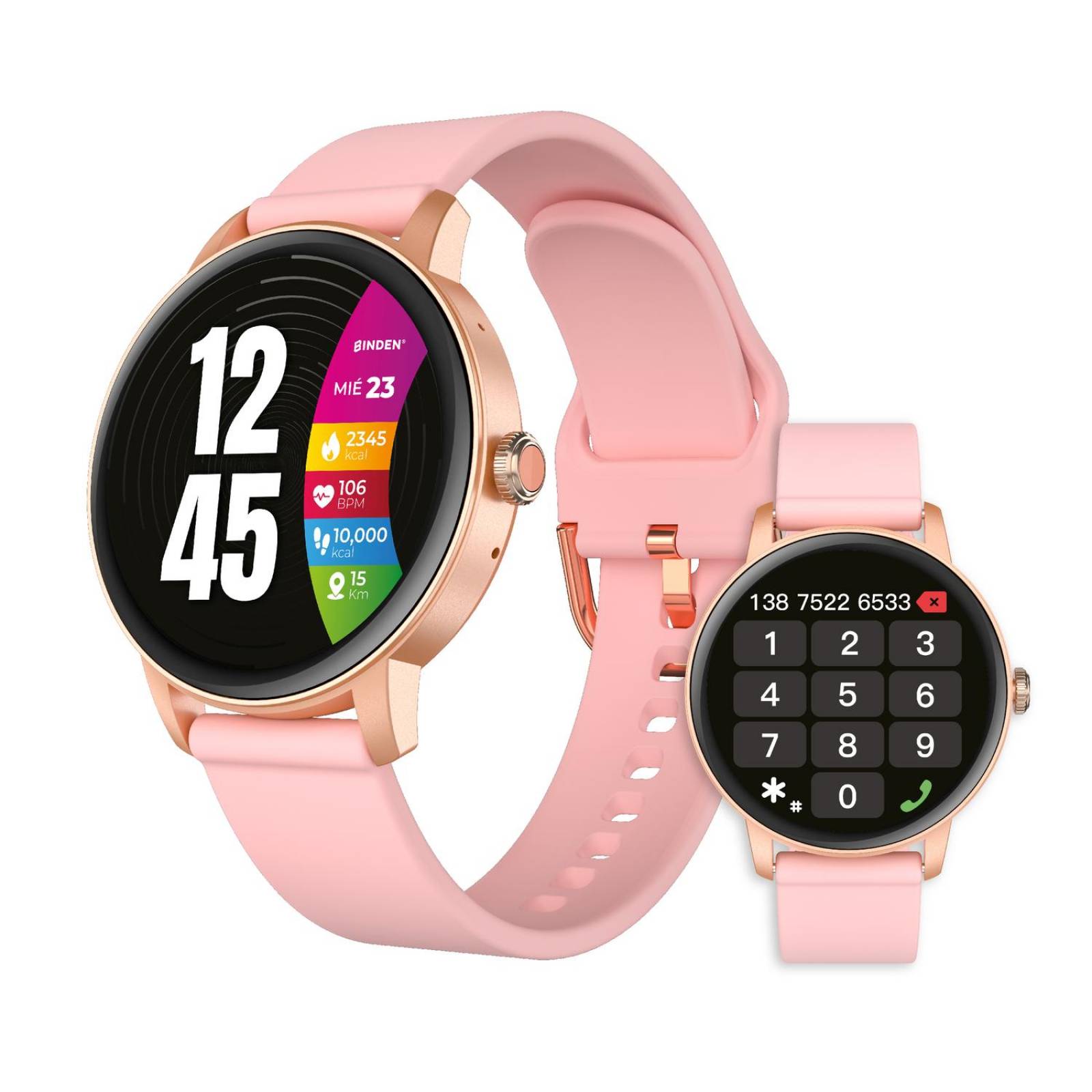 Smartwatch BINDEN ERA One Lite Realiza y Contesta Llamadas Rosa