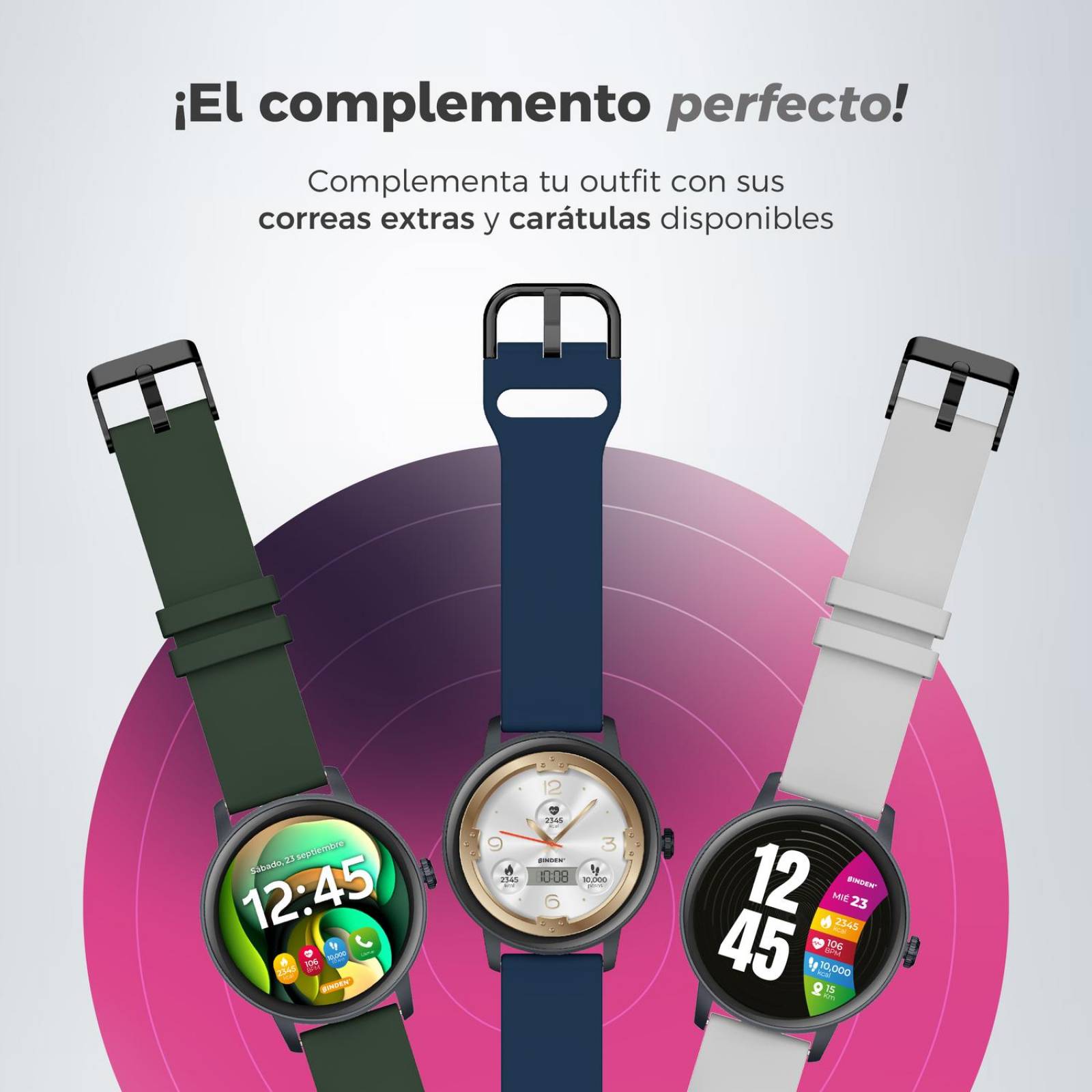 Smartwatch BINDEN ERA One Lite Azul + Audifonos DARK Booster 