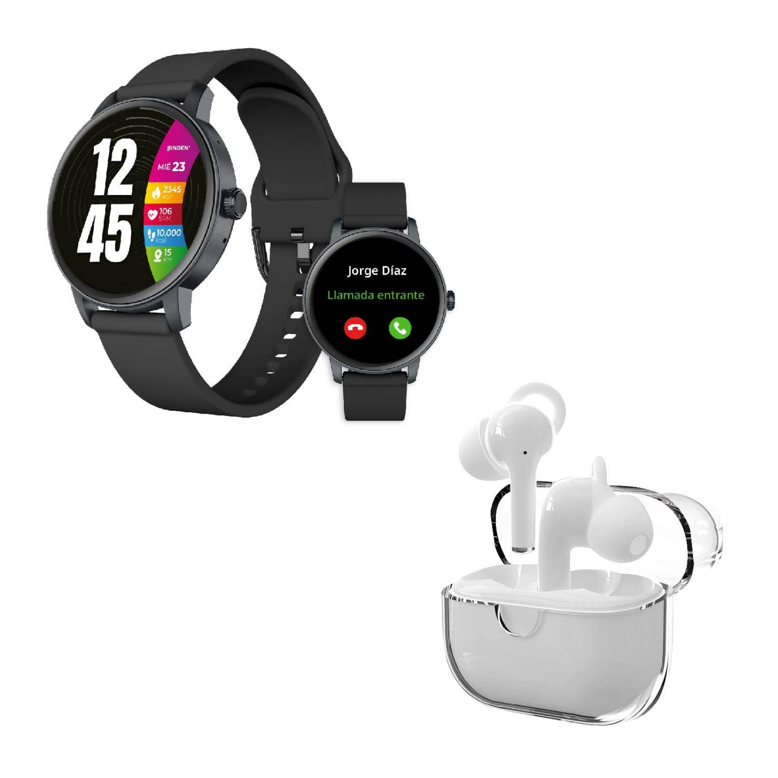 Smartwatch BINDEN ERA One Lite Negro + Audifonos One Pods 