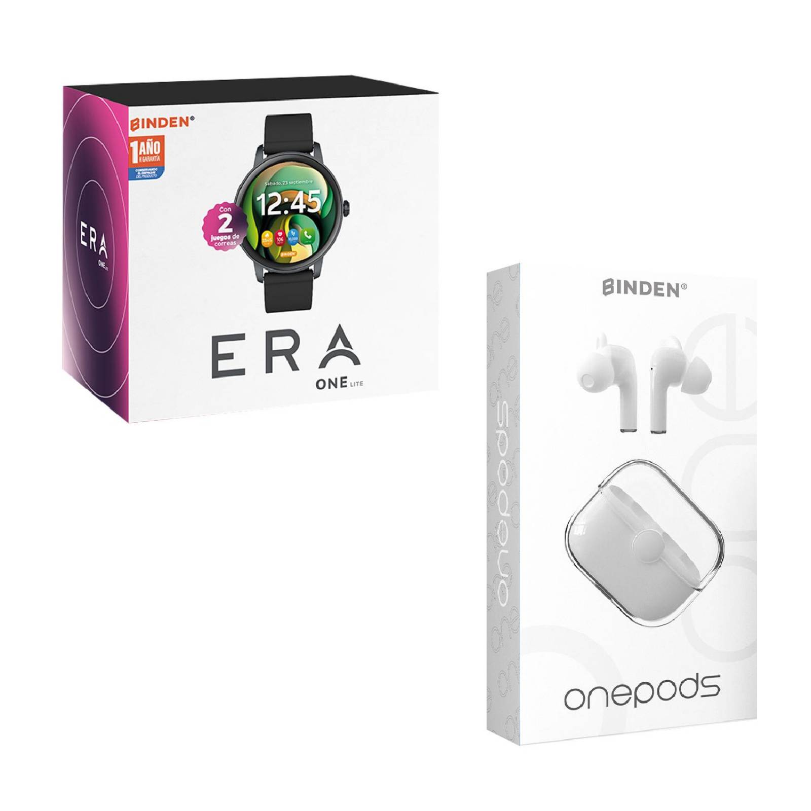 Smartwatch BINDEN ERA One Lite Negro + Audifonos One Pods 