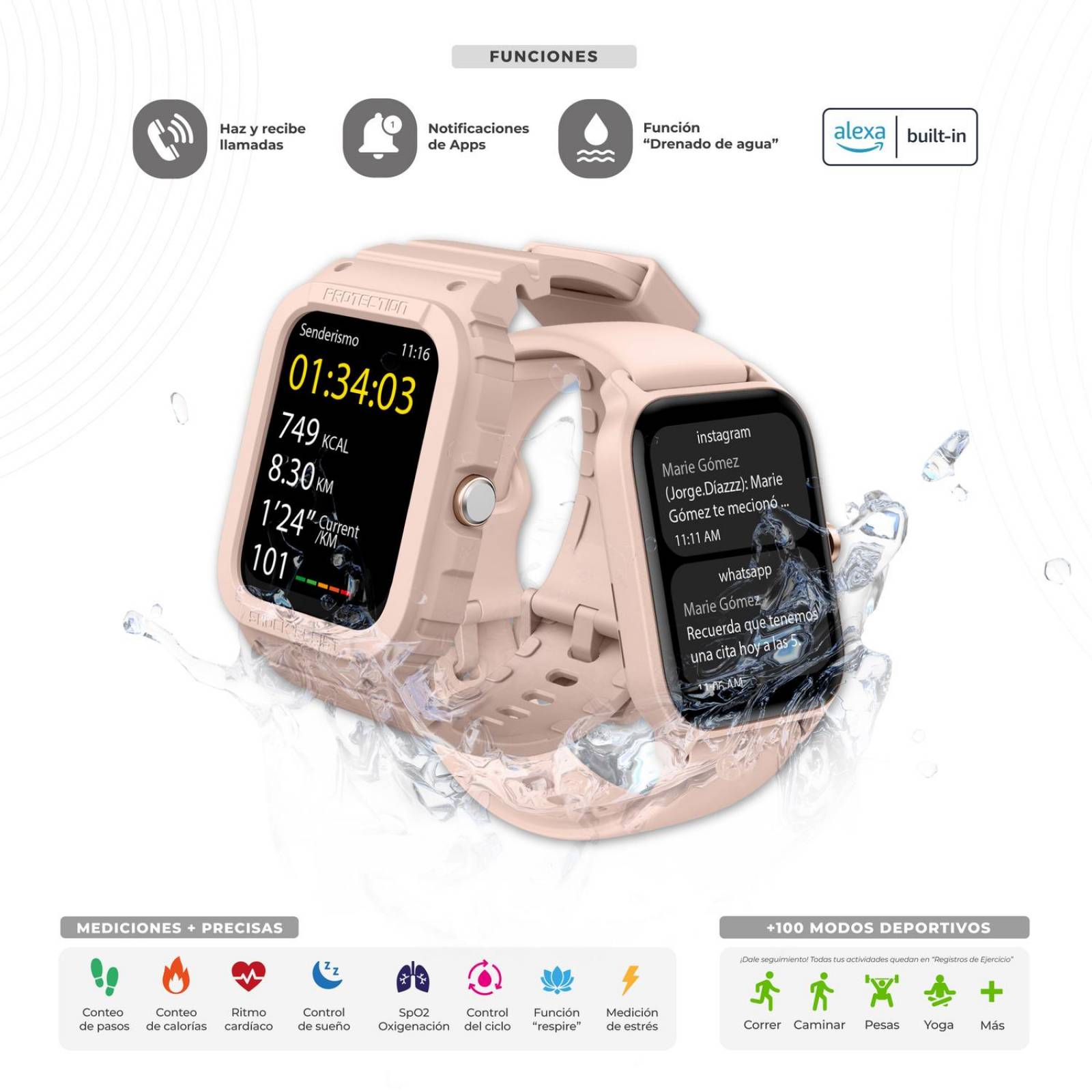Kit Binden Smartwatch Era Xtream Deportivo + Audífonos Dark GemGame 