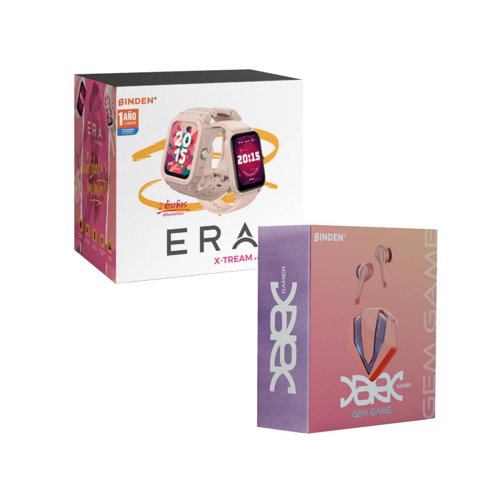 Kit Binden Smartwatch Era Xtream Deportivo + Audífonos Dark GemGame 