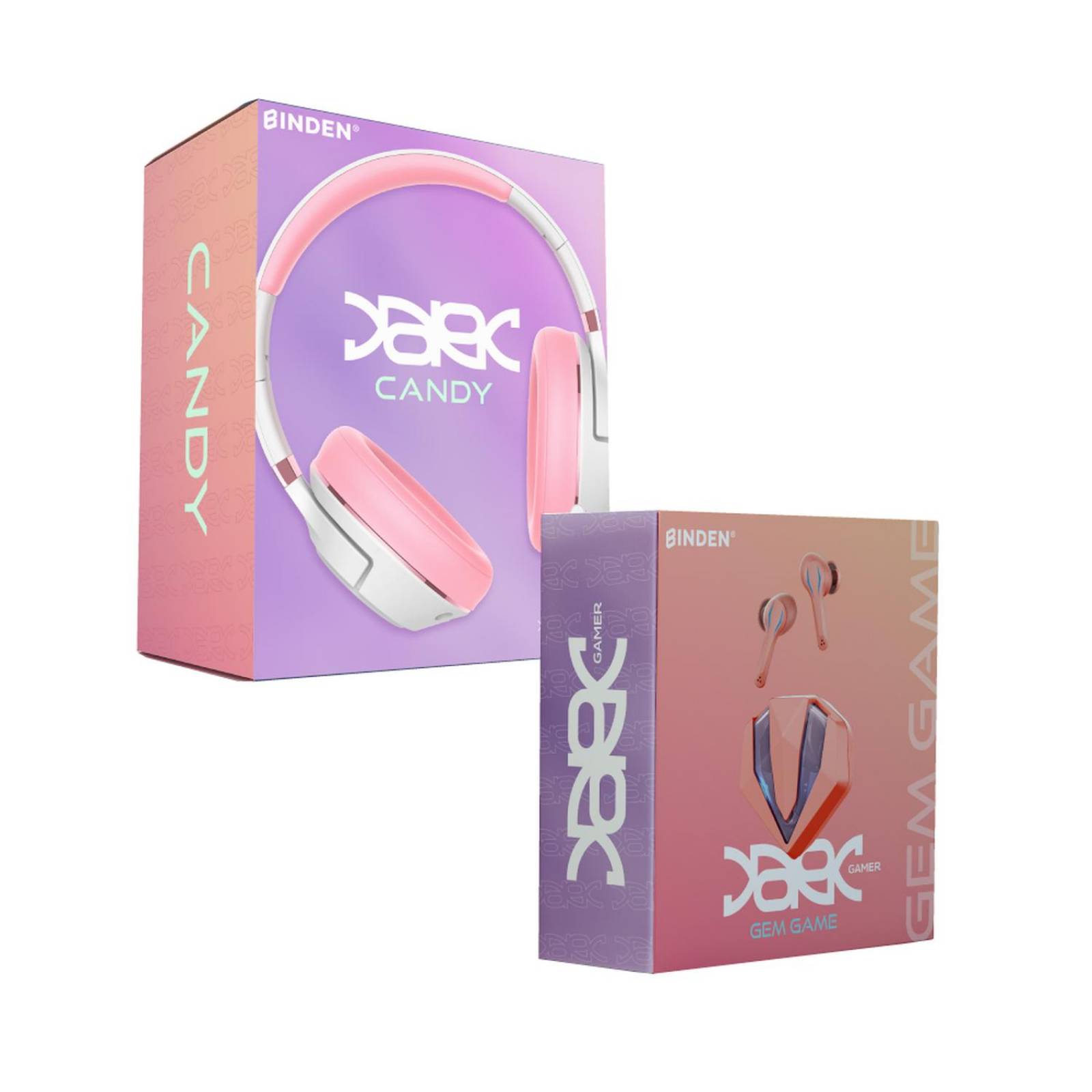 Kit De Audio Gamer Binden Audífonos Gemgame + Audífonos Dark Candy 