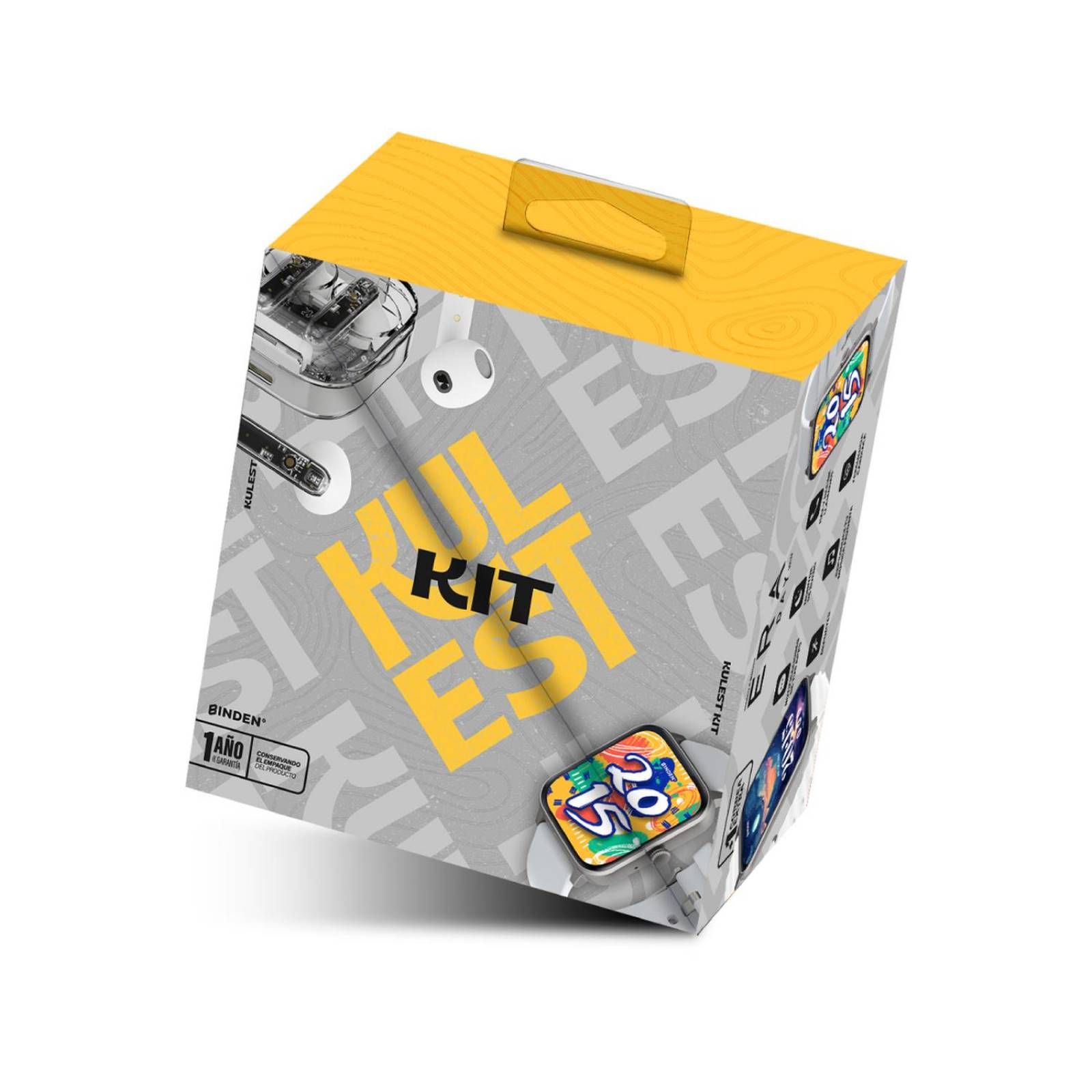 Smartwatch Binden Kulest Kit Reloj Inteligente + Audífonos Azul