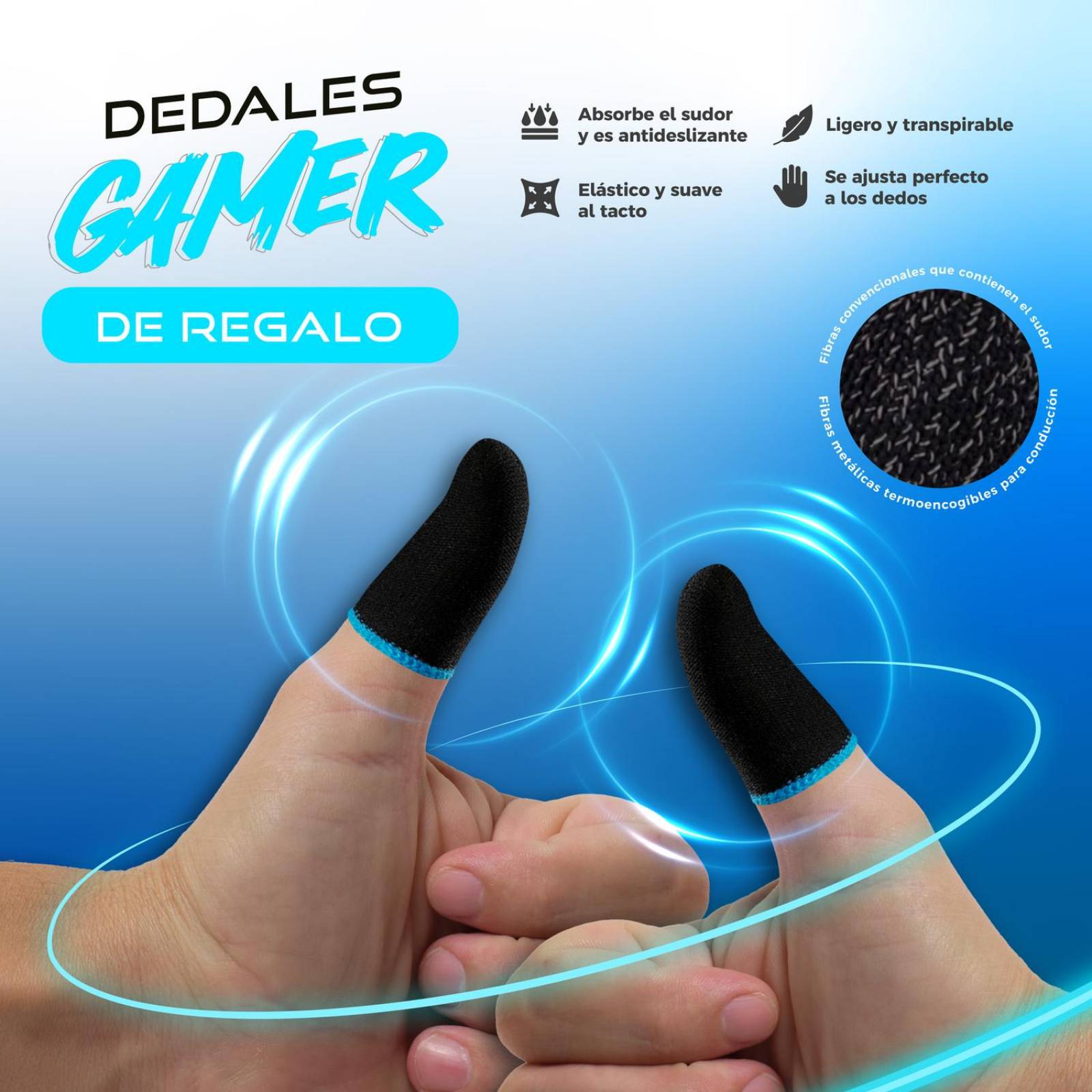 Audifonos Gamer BINDEN Dark Manta + Dedales Gamer de Regalo 