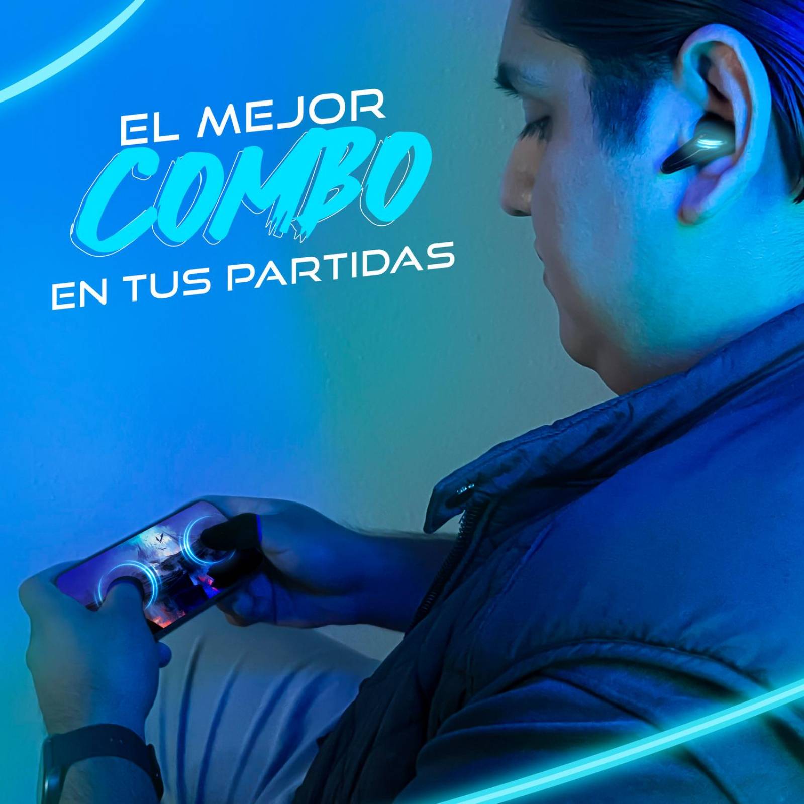 Audifonos Gamer BINDEN Dark Manta + Dedales Gamer de Regalo 