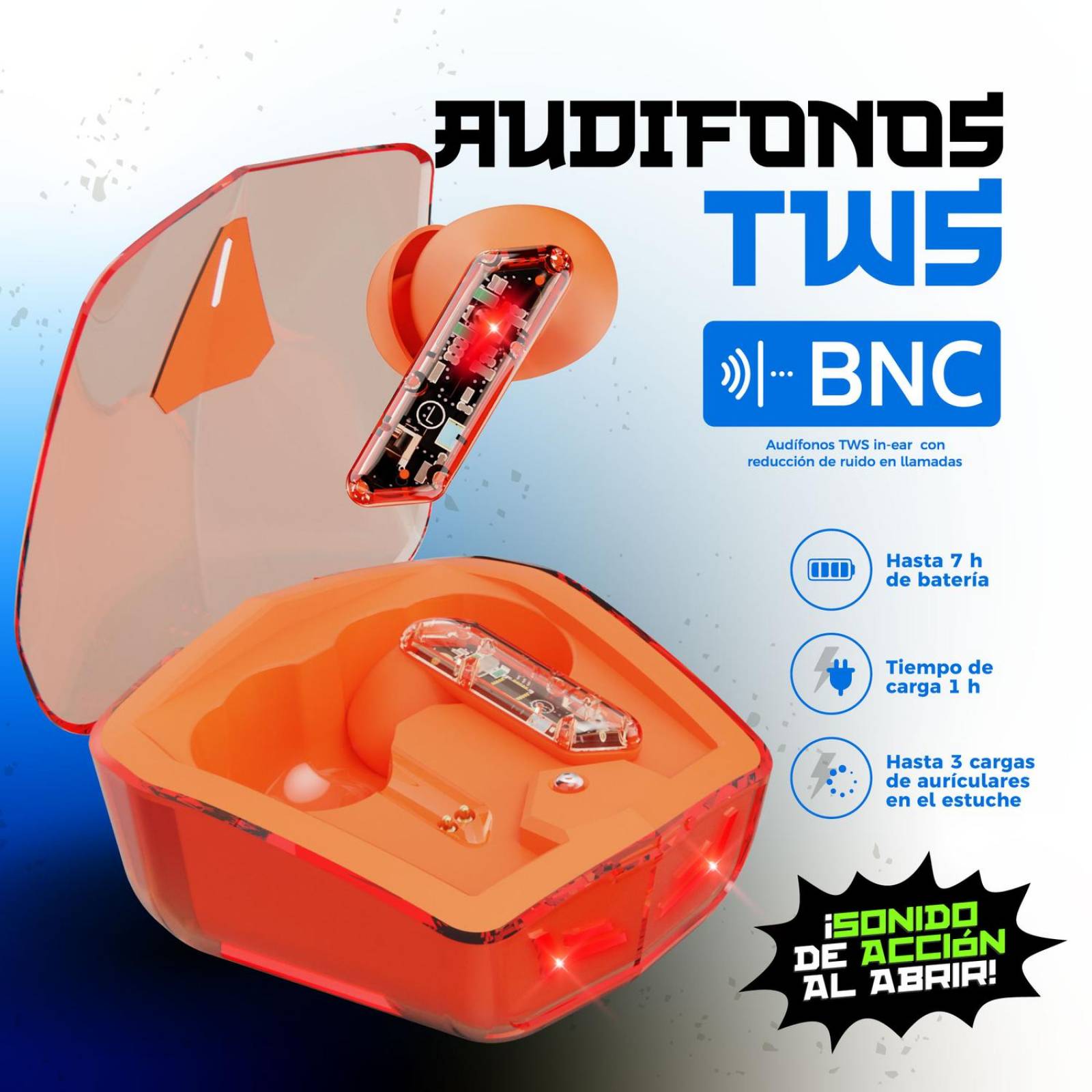 Audífonos Gamer Binden Dark Ninja con Reducción de Ruido. Azul