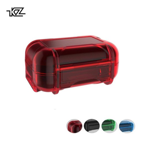 Estuche KZ ABS Rígido Para Audífonos Resina de Alta Resistencia Compacto Ligero Rojo