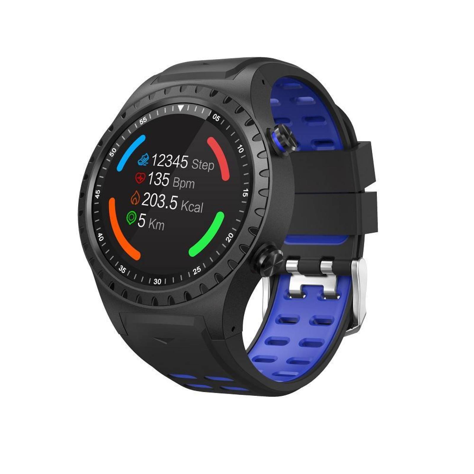 Smart Watch M1S GPS MultiSport SIM IP65 Notificaciones Brújula Android y IOS Azul