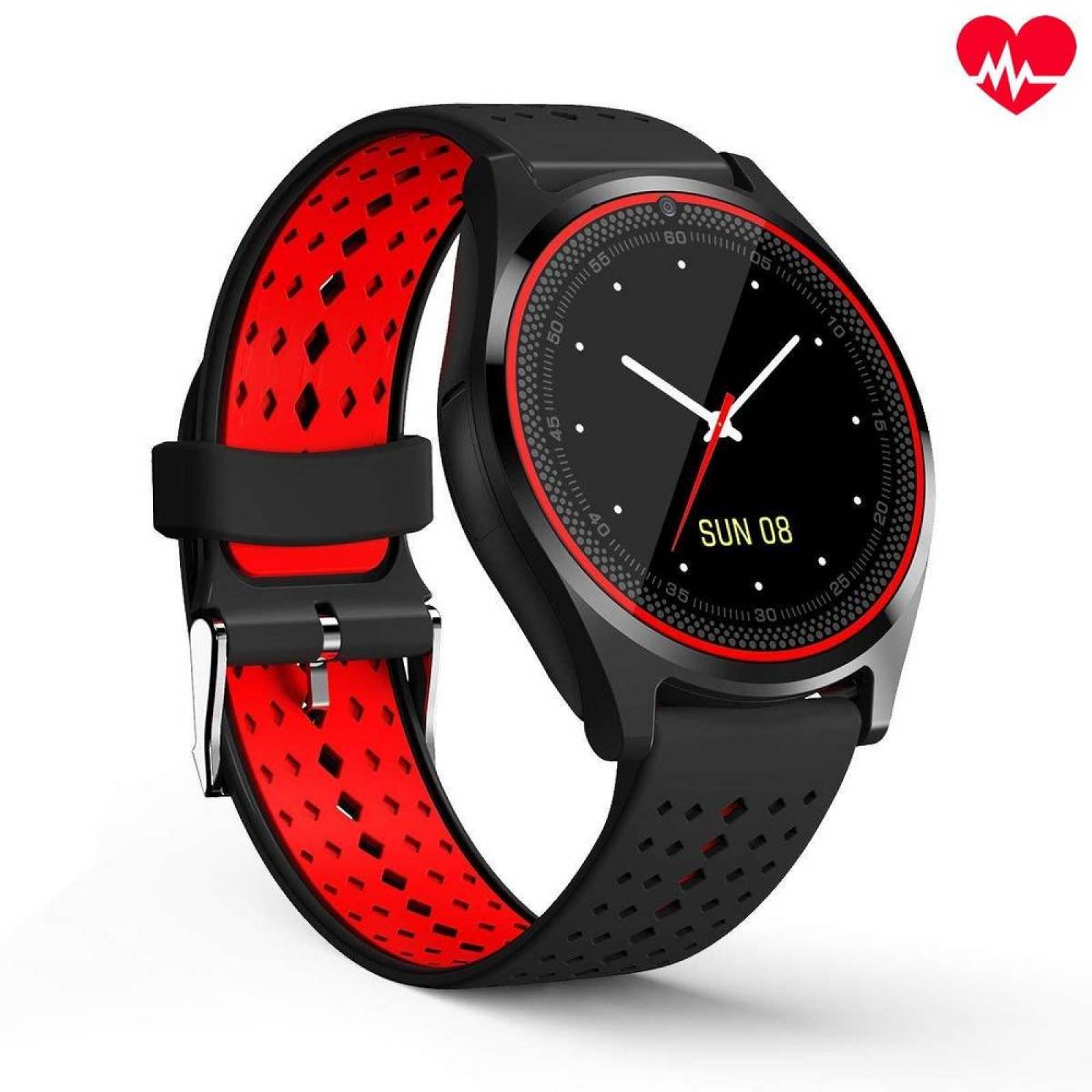 Smartwatch V9 con Función de Teléfono Llama Directamente desde el Reloj Negro