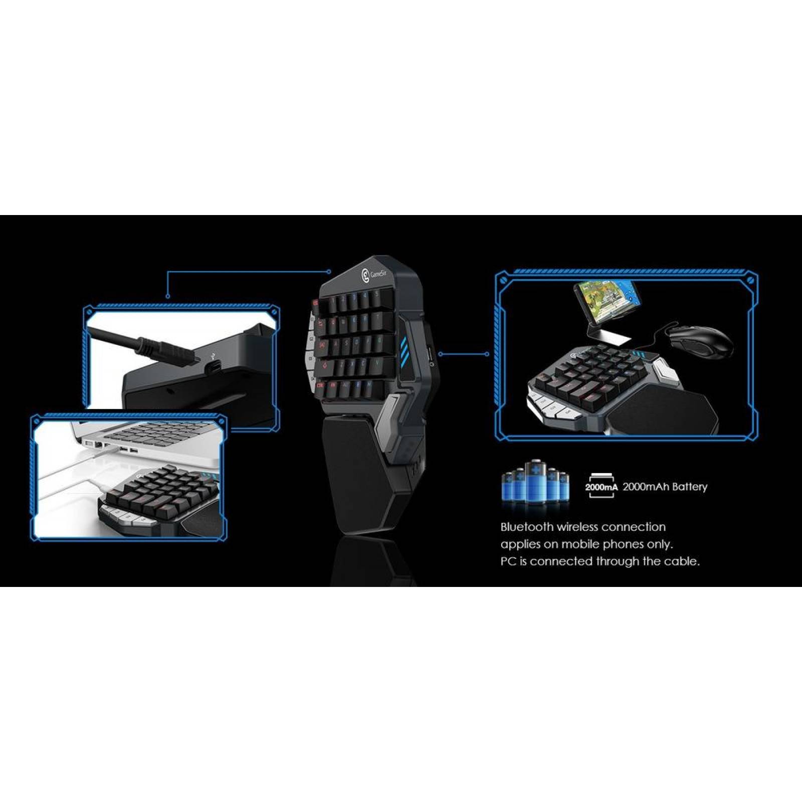 GameSir Z1 Teclado Mecánico para Gaming Ideal para Battle Royale LEDs