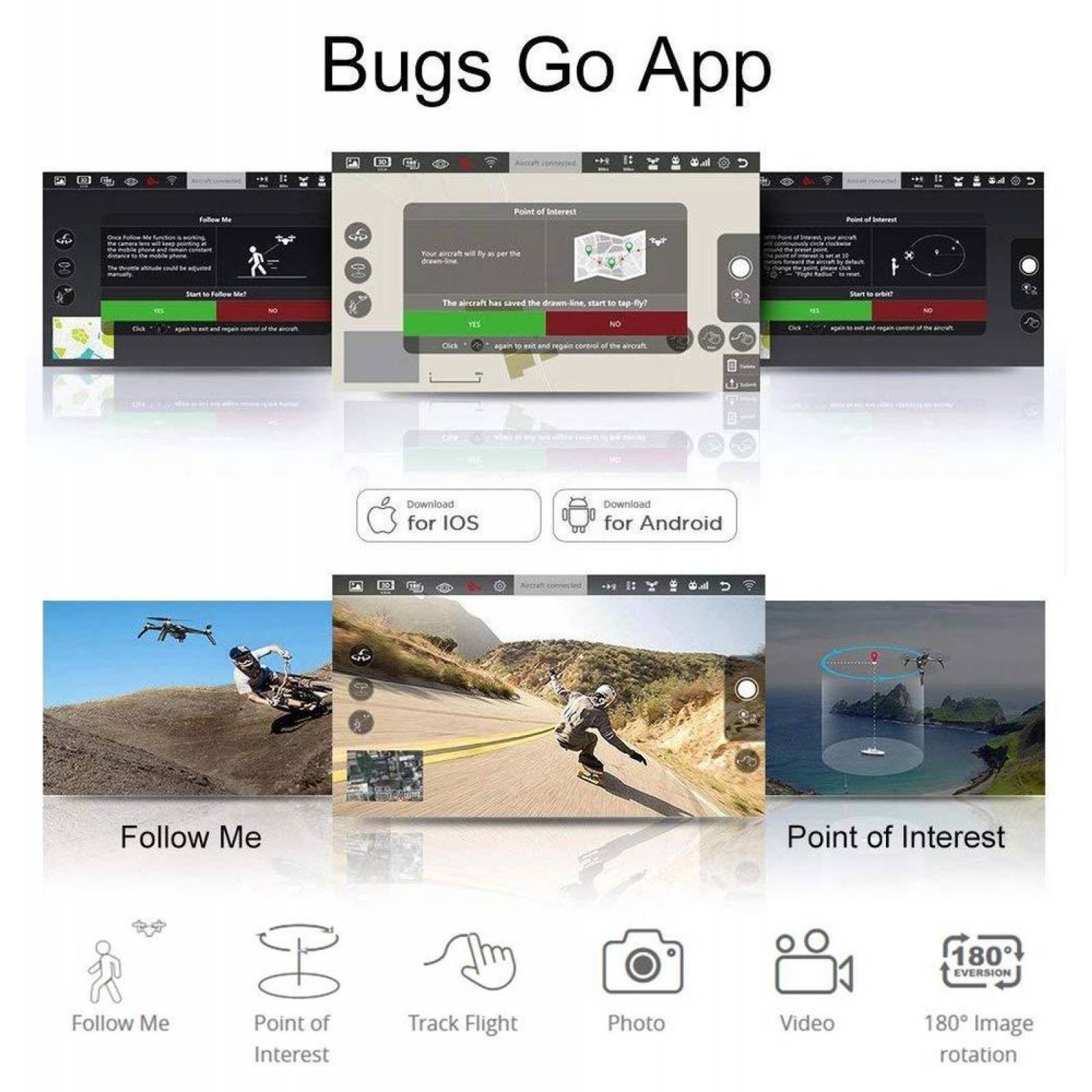 Drone Bugs B2SE con GPS Cámara 5G y 18 Min de Vuelo 