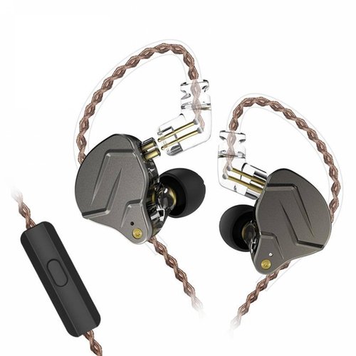 Audífonos ZSN Pro HiFi Metálicos Micrófono Dual Drivers Negro