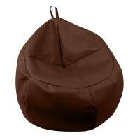 Puff Tipo Oval Mediano Chocolate