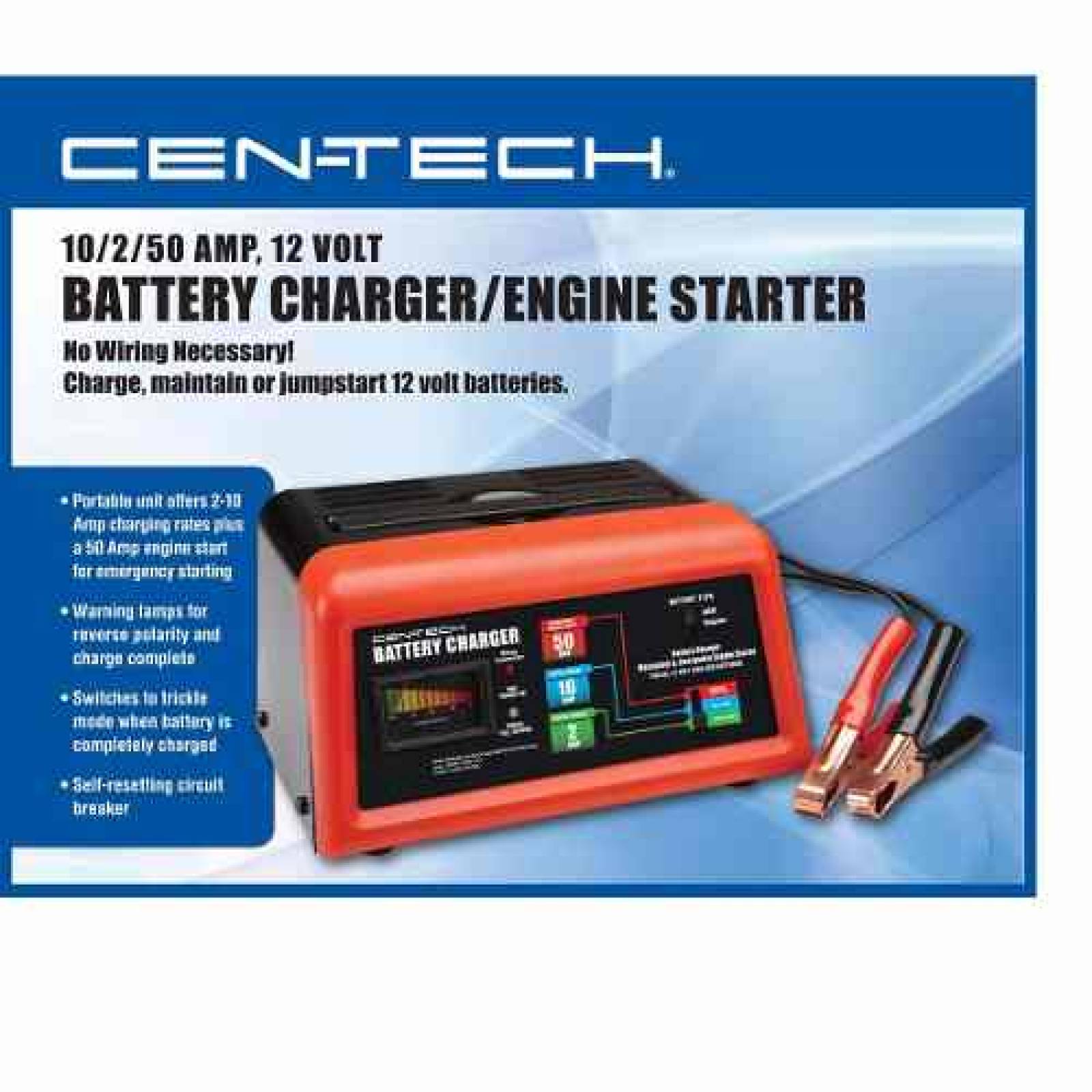 Cargador De Baterias Centech 12v 6v Arrancador 50amp