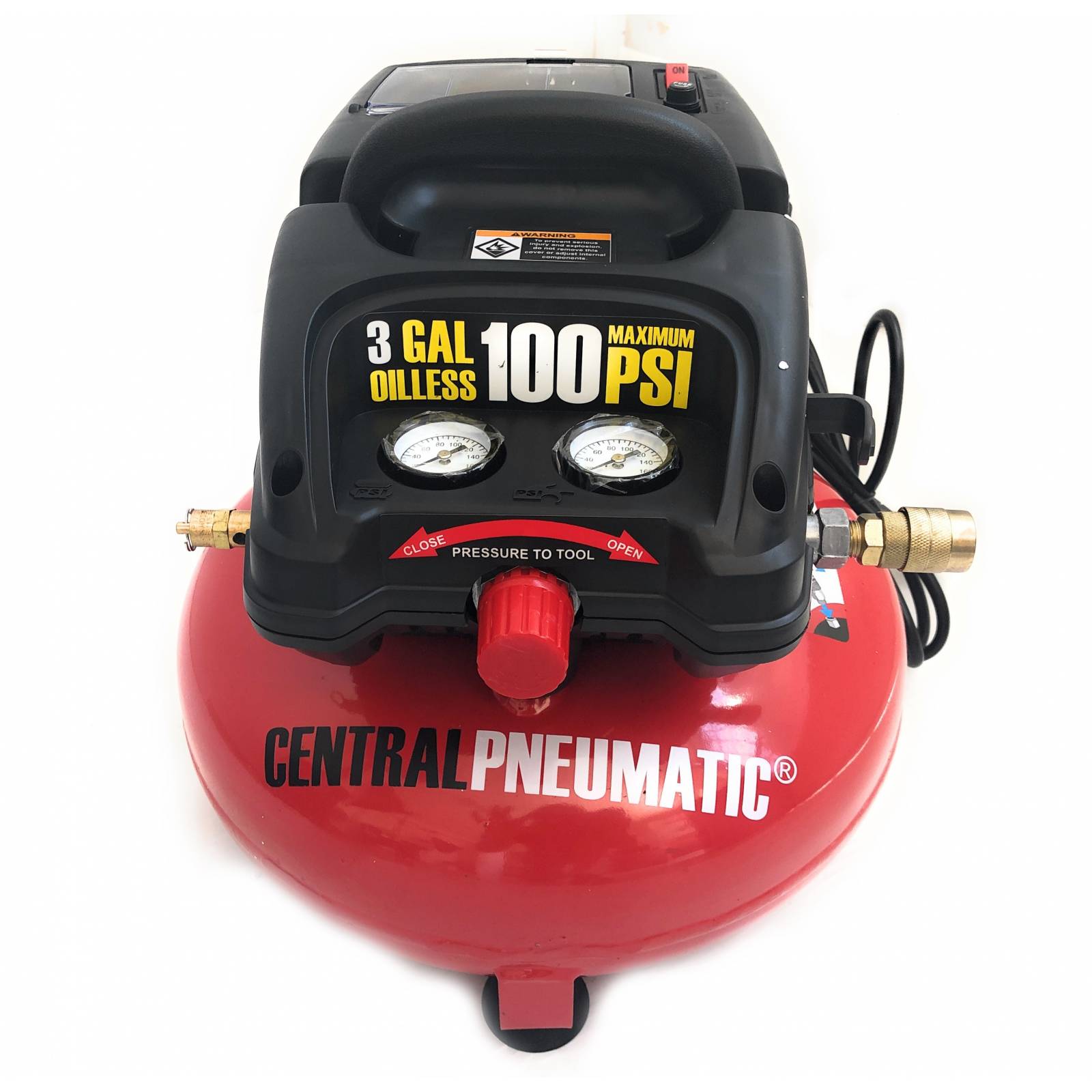 Compresor Pancake 3 Galones 100 Psi Central Pneumatic