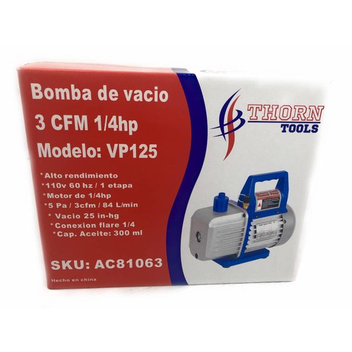 Bomba De Vacio 3 Cfm AC81063 1 4hp  Manometro A c 26009