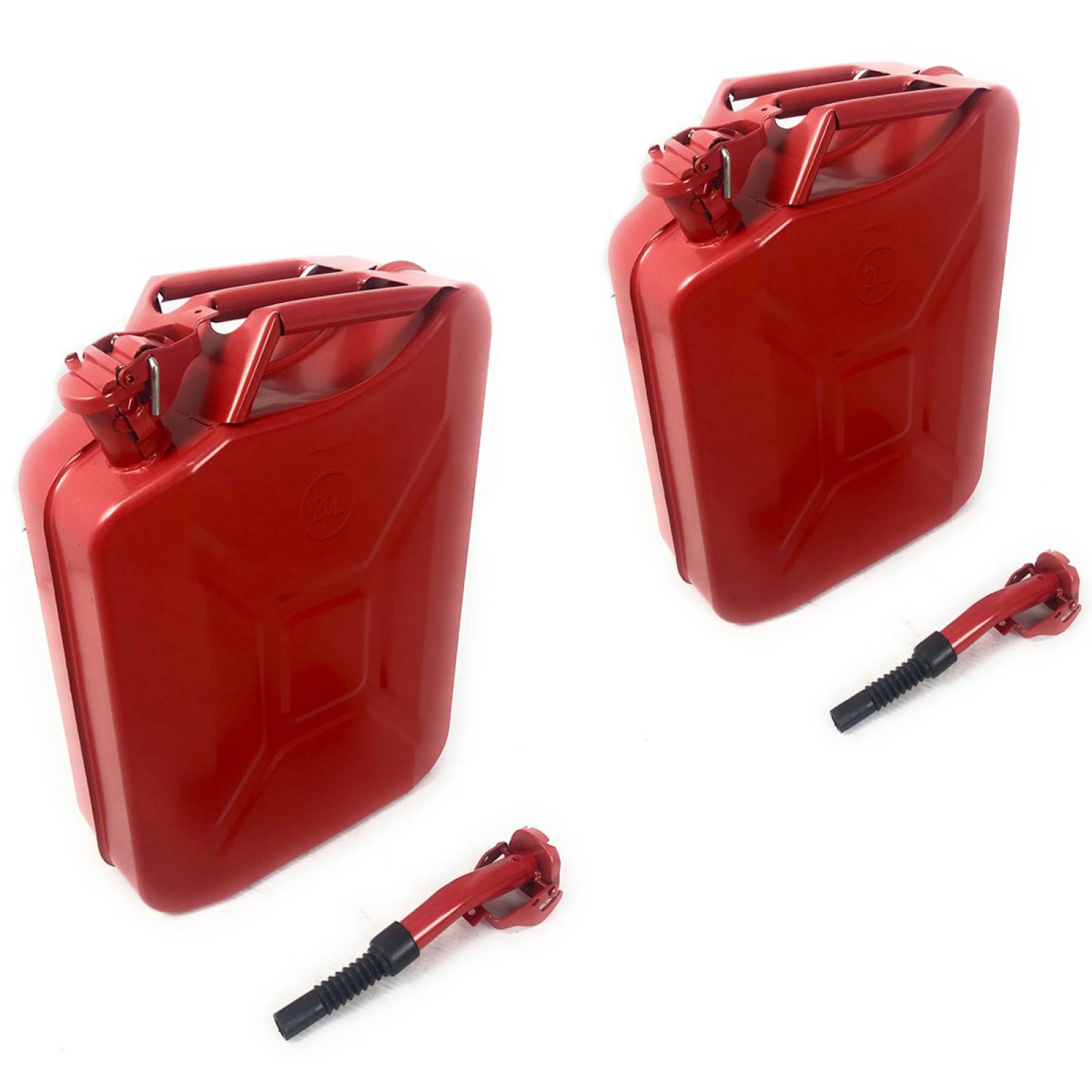 Tanque Bidon 20l Gasolina Metalico Rojo Sm0924-rd- 2 Pzas 