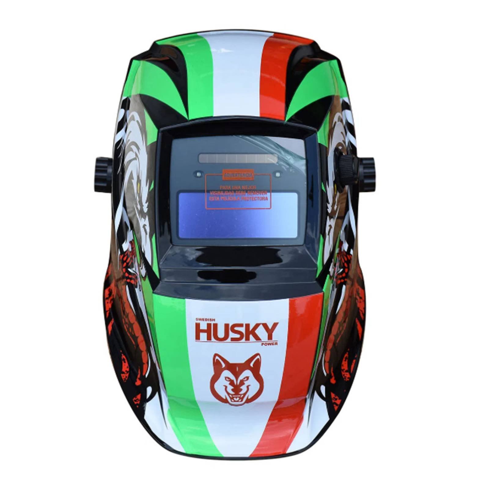  mini Soldadora Inversora Husky 120a Bivoltaje careta HKC30