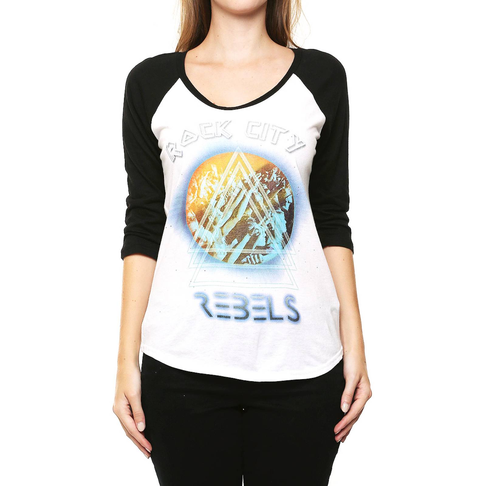 Playera Bicolor Manga 3/4