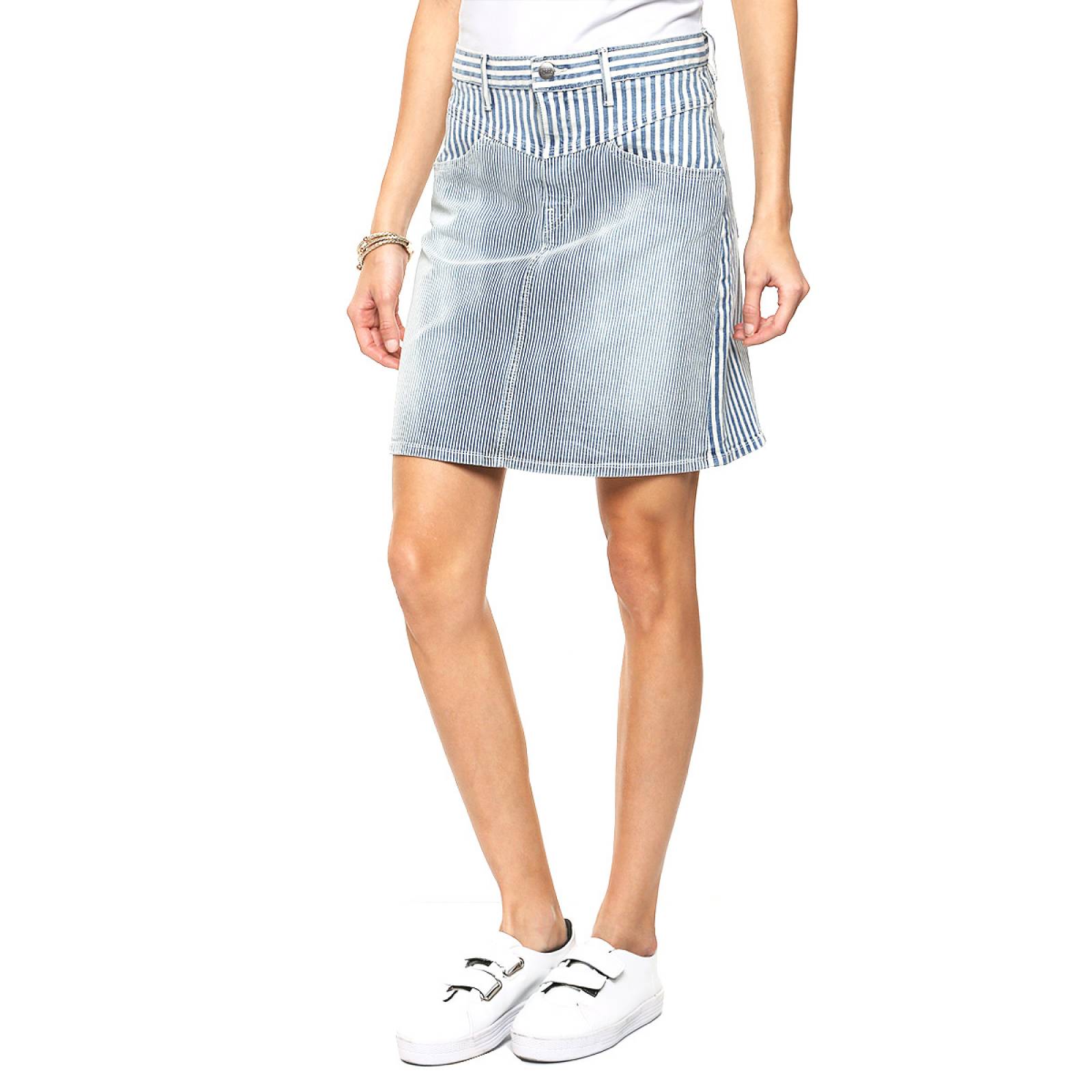 Falda Azul Rayas