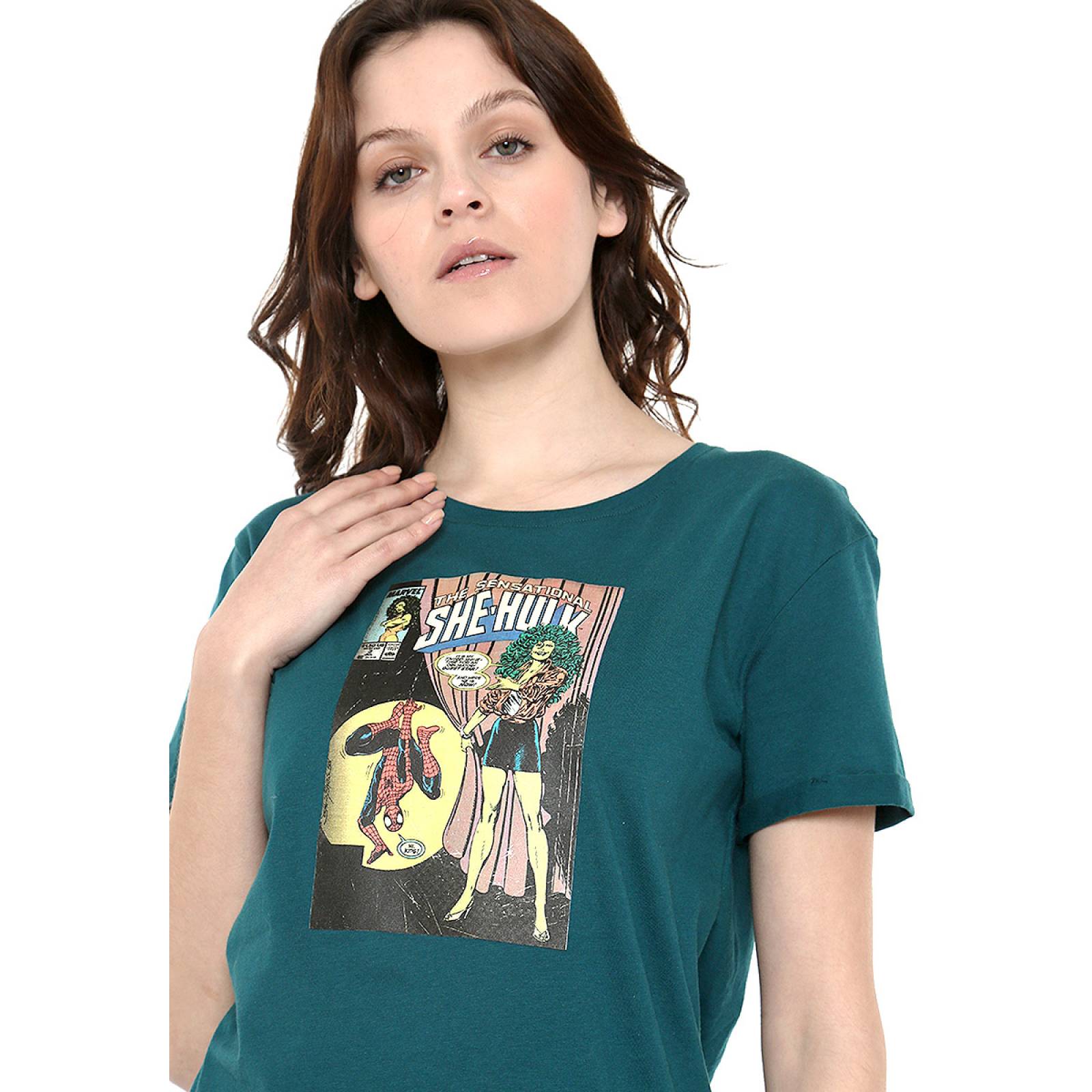 Playera Verde Marvel by Rewind