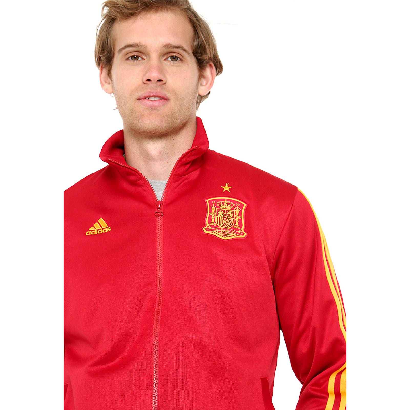 chamarra roja adidas