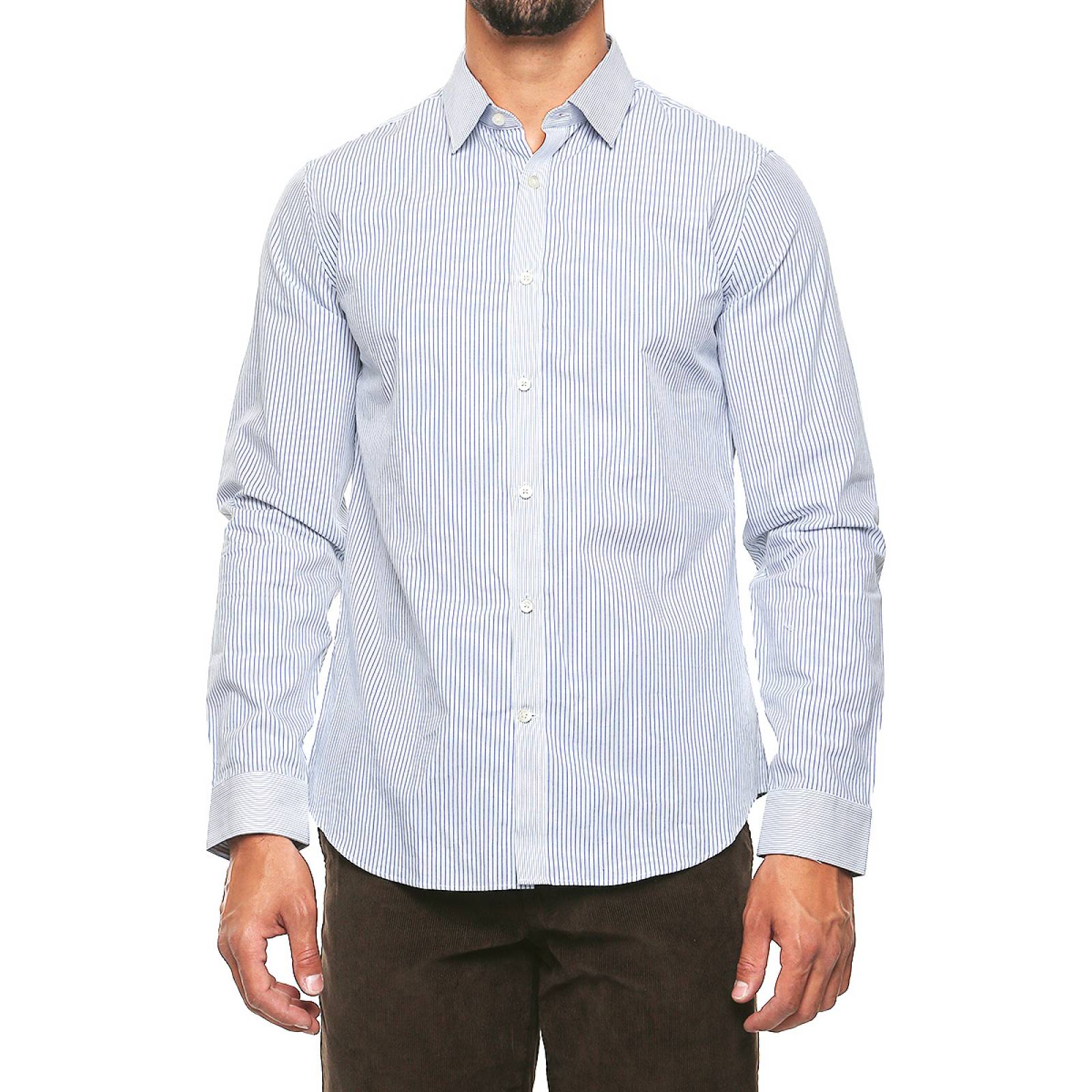 Camisa Fitted Azul by Express