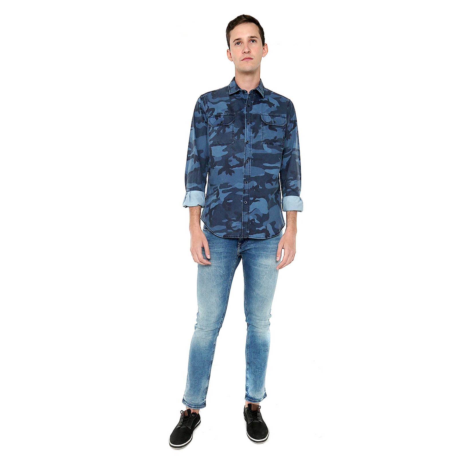 Camisa Azul Camuflaje by Rewind